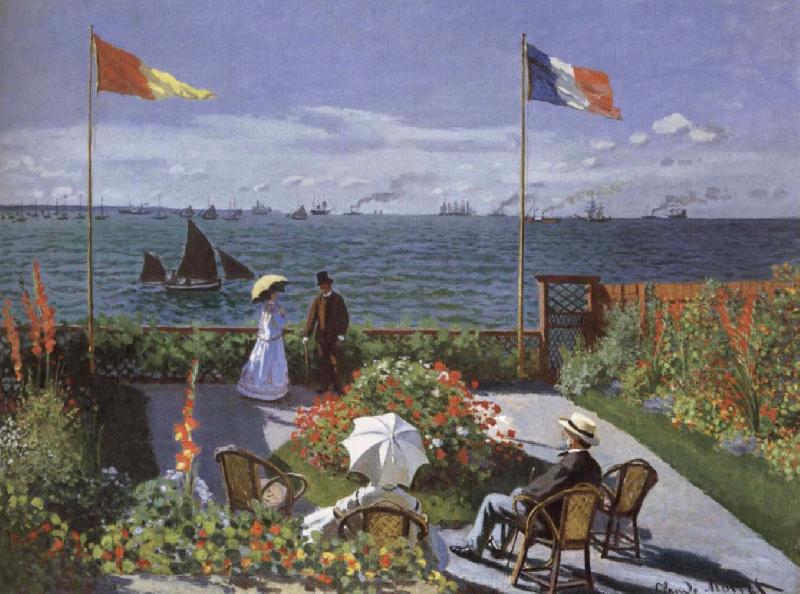 Claude Monet Terrace at Saint-Adresse Norge oil painting art